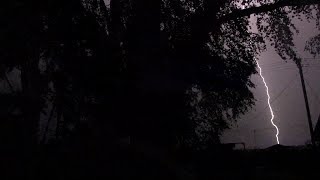 Сильная гроза с высокой электроактивностью в Ярославле 16 июля 2017 г.