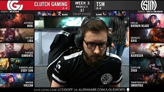 Bjergsen Plays Twisted Fate - CG VS TSM Highlights - 2019 NA LCS Summer W3D1
