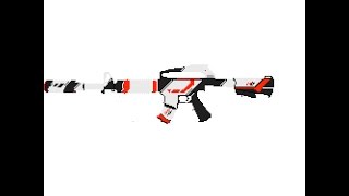 M4 Asiimov Pixel Art (from CS:GO)