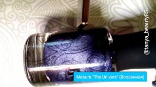 Зеркальная пудра от Masura. Трафареты от Vinilstick. Mirror powder from Masura. Nail stencils