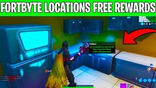 All Fortbyte Locations! NEW REWARDS 1-100 Rewards! -Fortnite Battle Royale