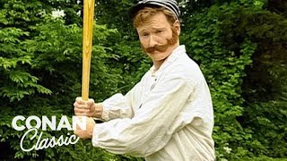 Conan Plays Old Timey Baseball - "Late Night With Conan O'Brien"
