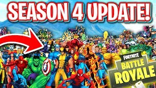 NEW SEASON 4 Update In Fortnite: Battle Royale! (SUPERHEROS IN FORTNITE!)