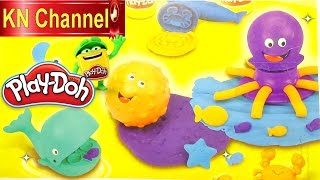 Đồ chơi trẻ em Bé Na nặn đất sét Play-doh with Ocean Molds and Creative Kids toys động vật biển
