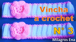 Como hacer una Vincha, Diadema, Cintillo o Banda para el cabello tejido a crochet paso a paso