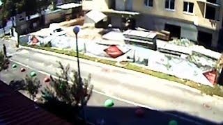 Ексклюзивне відео: дві балконні плити обвалилися з новобудови у Борисполі