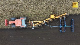 Fiat Fiatagri 180-90 Tractor zieht 8 Schar Drehpfug + Packer problemlos furrow plow Pflügen on land