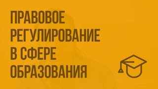 Правовое регулирование в сфере образования. Видеоурок по обществознанию 9 класс