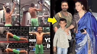 Ajay Devgan & Kajol's Son Yug's Unbelievable SHOCKING Gym Workout For Fitness Challenge India