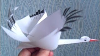 Как сделать лебедя из бумаги  Детские поделки птицы из бумаги