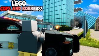 HUGE LEGO COPS AND ROBBERS BATTLE! (Brick Rigs Gameplay Roleplay) Lego Cops vs Lego Robbers!