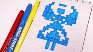 РИСУНКИ ПО КЛЕТОЧКАМ - АНГЕЛ -| Pixel Art - Простые рисунки Новый год