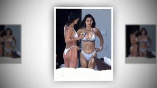 Bella Hadid flashed her model figure bikini body in white two piece