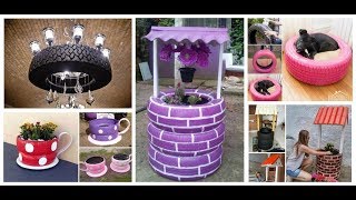 Manualidades con LLANTAS recicladas