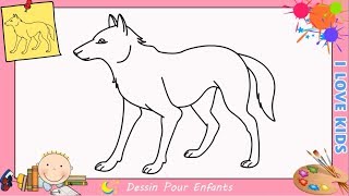 Dessin loup FACILE etape par etape - Comment dessiner un loup FACILEMENT 2