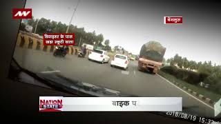 Bangalore: Five year old child escapes unhurt in a bike accident