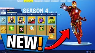 *NEW* SEASON 4 BATTLE PASS SUPER HEROES! Fortnite: Battle Royale!