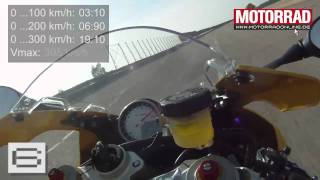 BMW S 1000 RR: 0 - 300 km/h (max. Beschleunigung und Verzögerung)