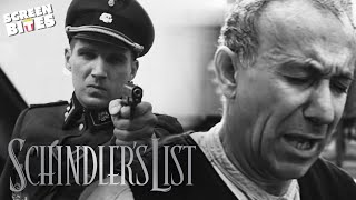 Rabbi Lewartow Escapes Execution | Schindler's List | SceneScreen