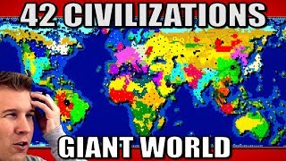 All 42 Nations Battle on a Giant World Map! (Civ 6 Gathering Storm)