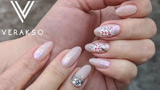 Быстрый и простой рисунок. Сакура. Дизайн ногтей 109