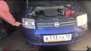 Замена лампочки передних габаритов на Fiat - Panda