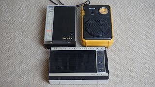Три малыша: Philips 90AL071, Hitachi WH-638, Sony TFM-825