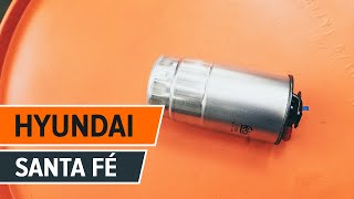 Sådan udskifter du brændstoffilter på HYUNDAI SANTA FÉ CM GUIDE | AUTODOC