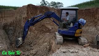 Máy xúc múc đất lên xe công nông đầu ngang ❤. (excavators, agricultural vehicles)