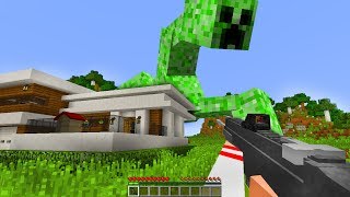 CREEPER MUTANTE GIGANTE APARECEU NA MINHA CASA NO MINECRAFT !
