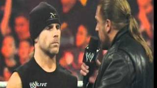 WWE Monday Night Raw 03.28.11 The Undertaker-Triple H Promo Shawn Michaels Returns Part 1 HQ