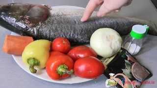 Толстолоб запеченный с овощами