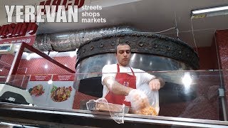 Yerevan city (Armenia): streets, shops, markets