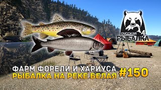 Фарм Форели и Хариуса. Рыбалка на реке Белая - Русская Рыбалка 4 #150