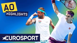 Roger Federer vs Tennys Sandgren Highlights | Australian Open 2020 Quarter-Final | Eurosport