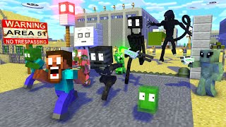 Monster School : AREA 51 RAID ALIEN APOCALYPSE - Minecraft Animation