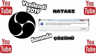 Obs Kayıt Başlatılamıyor Hatası | ÇÖZÜLDÜ | + 2019