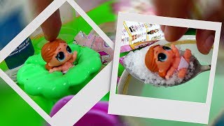 Пупсы малышки LOL Surprise Lil Sister Dolls Baby 2 в СЛАЙМЕ в СЛИЗИ и во ЛЬДУ Куклы лол подарки