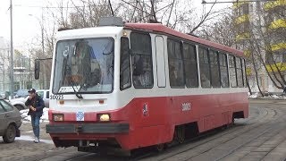 Трамвай 71-134А (ЛМ-99АЭ) №30025 с маршрутом №27 "Метро Войковская - Метро Дмитровская"