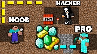 Minecraft Battle: NOOB vs PRO vs HACKER: SURVIVAL MAZE TREASURE CHALLENGE in minecraft / Animation