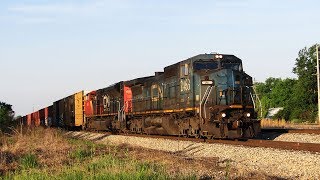 Illinois Central Blue Devil C40-8W #2463 leads CN M335 in Centralia, Illinois