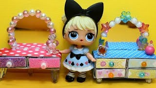 Куклы LOL SURPRISE.  Мебель  в дом для кукол ЛОЛ своими руками.