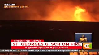 Fire fighters contain blaze at St. Georges Girls Secondary School, Nairobi