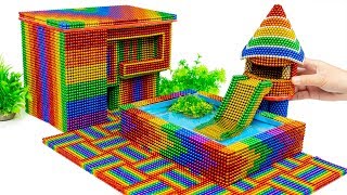 DIY - Build Technologically Modern Villa And Slide Bridge With Magnetic Balls (Satisfying)
