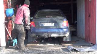Stalker Racing Team - A4 B5 4.2 V8 Exhaust testing without muffler.