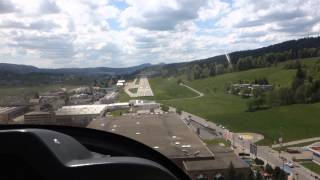 Landing in Les Eplatures (LSGC/RWY 24)