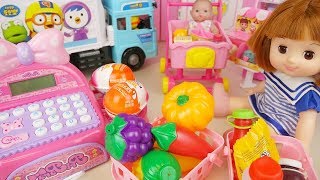 Baby doll mart register and food toys baby Doli play