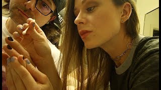 ASMR, Girlfriend does her Boyfriends Nails + ASMR in Walgreens.