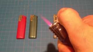"Bic" Style Red Flame Jet Lighter