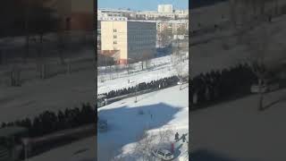СКАНДАЛ В ГОРОДЕ АМУРСК. ПОХОРОНЫ ЗАРУБЫ. ПОЛИЦЕЙСКИЕ НЕСУТ ГРОБ.